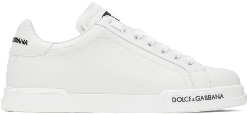 Dolce & Gabbana White Portofino Low-Top Sneakers Dolce & Gabbana
