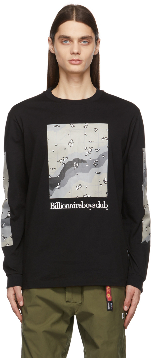 Billionaire Boys Club Black Camo Swatch Long Sleeve T-Shirt Billionaire ...