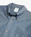 Brooks Brothers Men's Regent Regular-Fit Sport Shirt, Indigo Chambray | Dark Blue