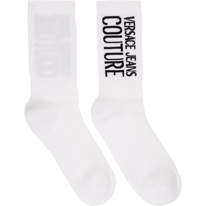 versace jeans couture logo socks