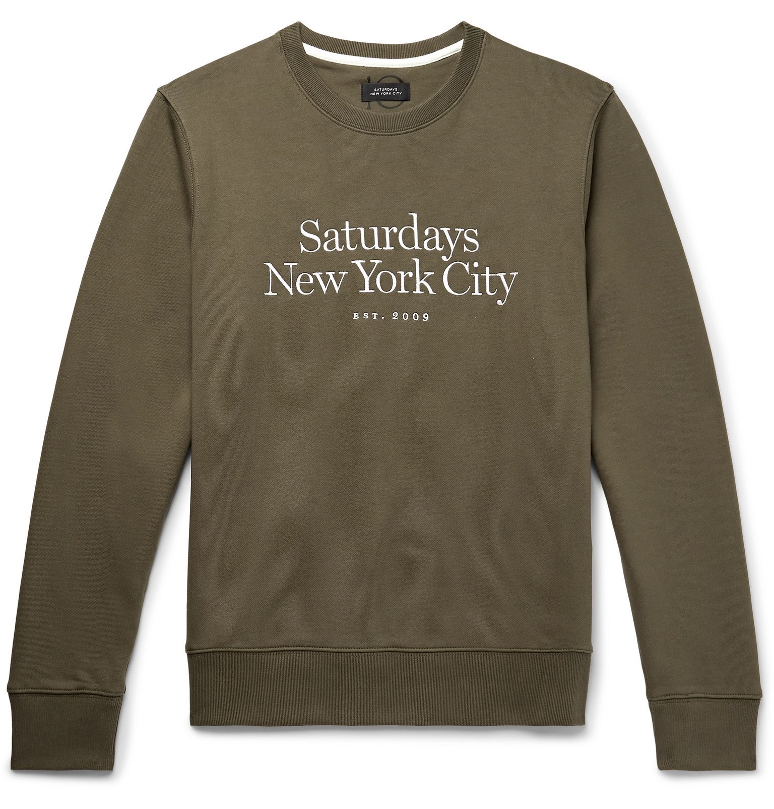 Saturdays NYC - Bowery Logo-Embroidered Loopback Cotton-Jersey 