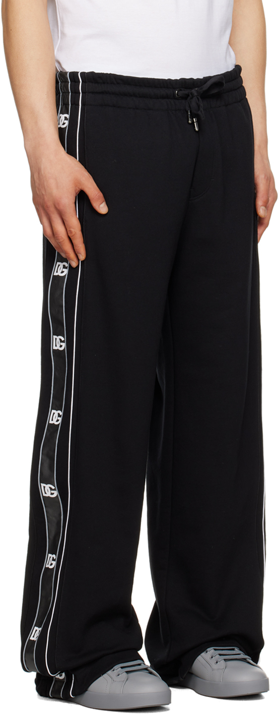 Dolce & Gabbana Black Cotton Drawstring Jogger Pants