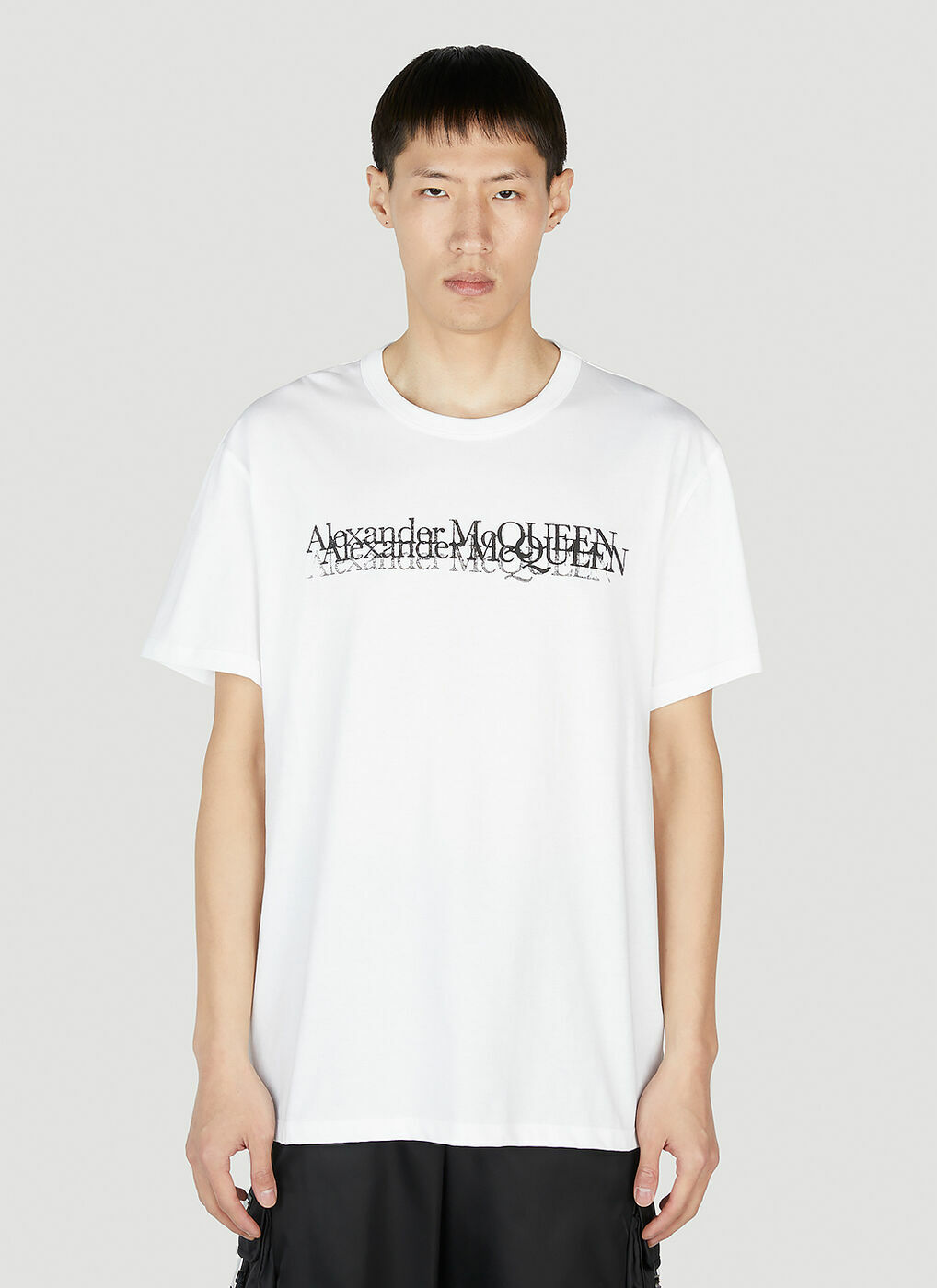 Alexander McQueen - Logo Stamp T-Shirt in White Alexander McQueen