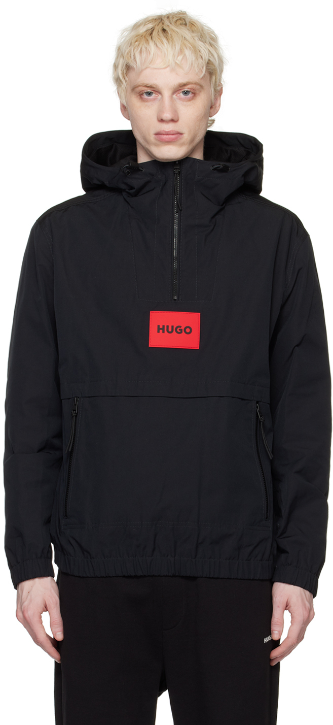 Hugo Jacket Hugo Black Water-Repellent Jacket Hugo Boss