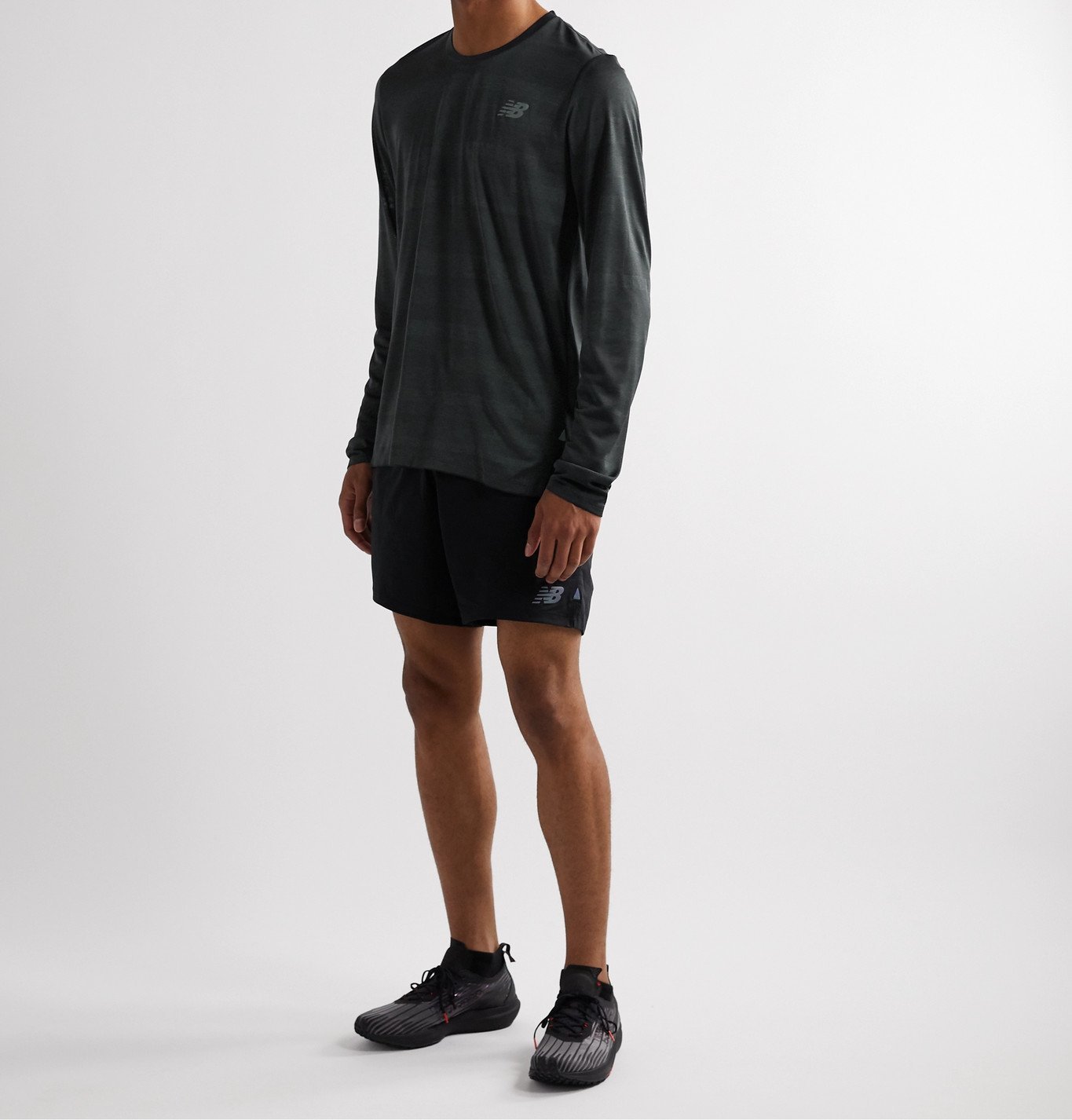 New Balance - Q Speed Fuel Jacquard-Knit Running T-Shirt - Gray