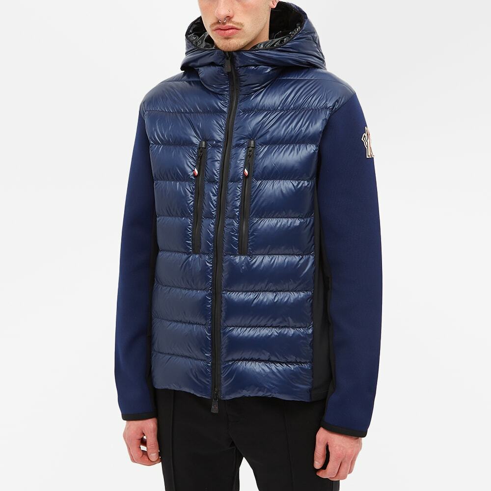 Moncler Grenoble Men's Knitted Arm Hooded Down Jacket in Navy Moncler ...