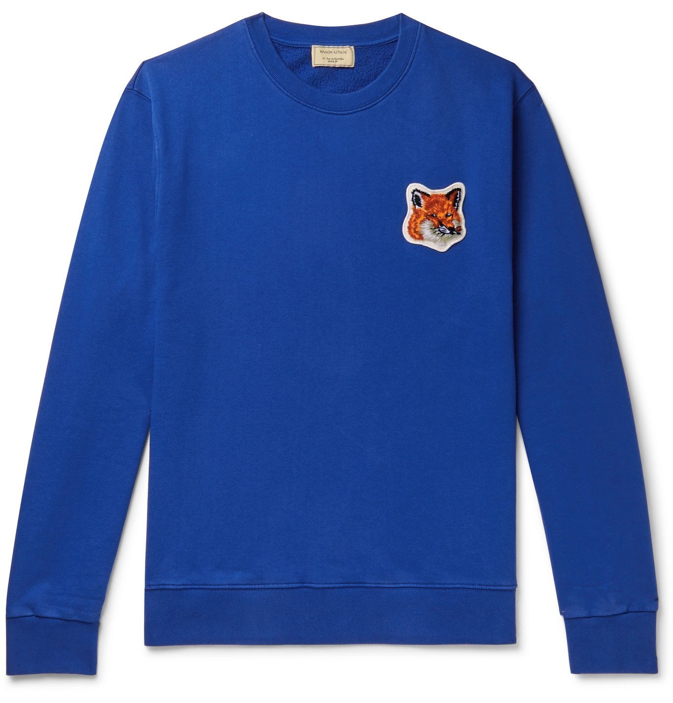 Maison Kitsuné - Logo-Appliquéd Loopback Cotton-Jersey Sweatshirt ...