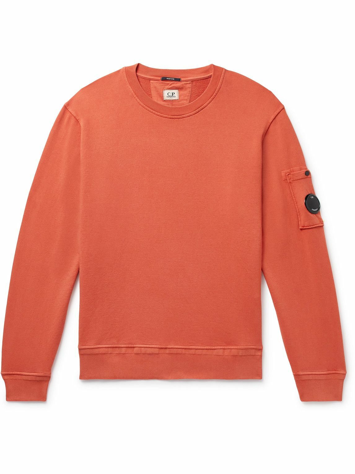 Photo: C.P. Company - Logo-Appliquéd Cotton-Jersey Sweatshirt - Orange