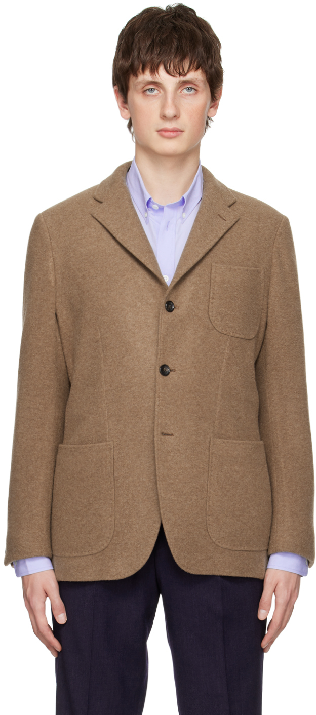 Ring Jacket Tan Brushed Blazer