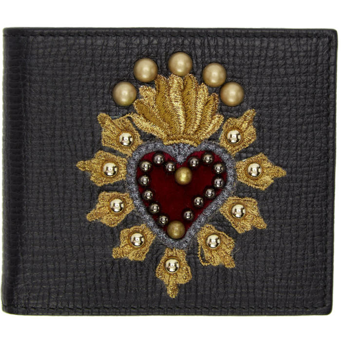 Dolce and Gabbana Black Patch Wallet Dolce & Gabbana