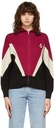 Isabel Marant Etoile Pink & Black Axelle Zip-Up Sweater