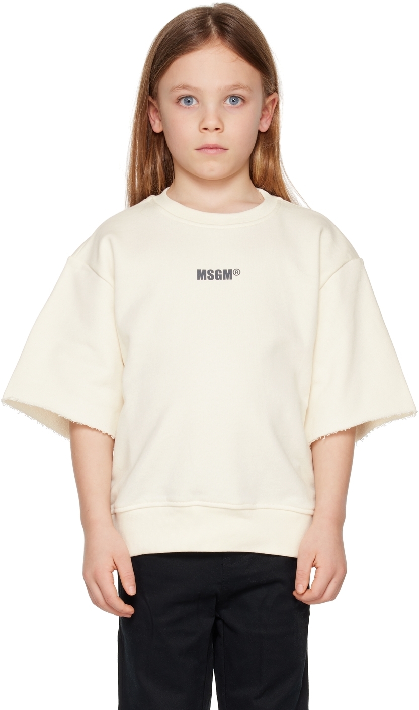 Photo: MSGM Kids Kids Off-White Printed Sweatshirt
