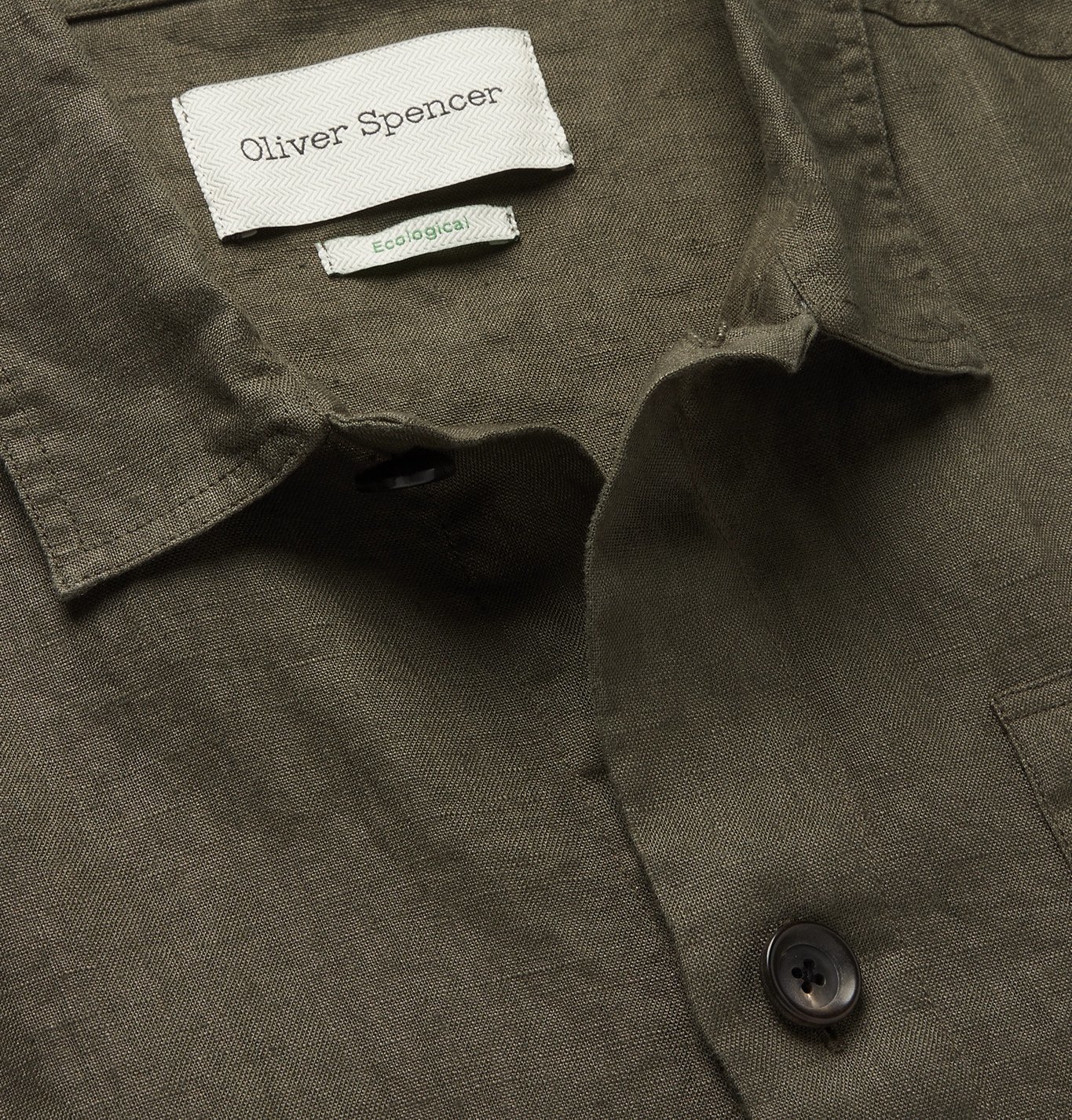 OLIVER SPENCER - Hockney Linen Shirt Jacket - Green