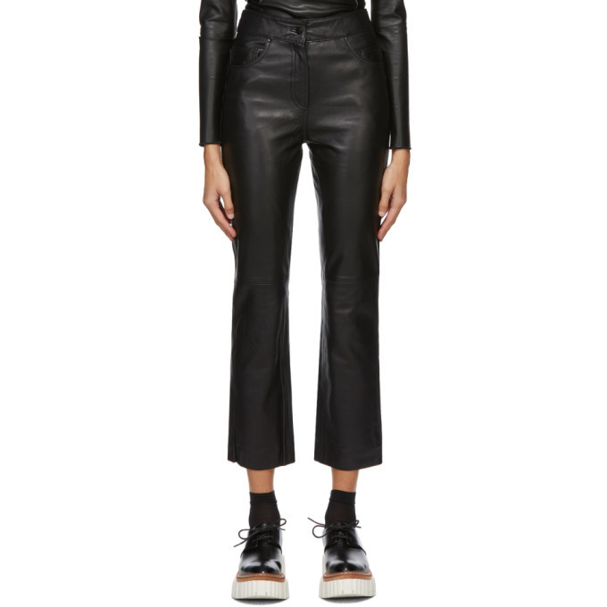 Stand Studio Black Leather Avery Trousers Stand Studio