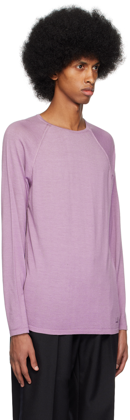 Dunhill Purple Garment Dye Sweater Dunhill