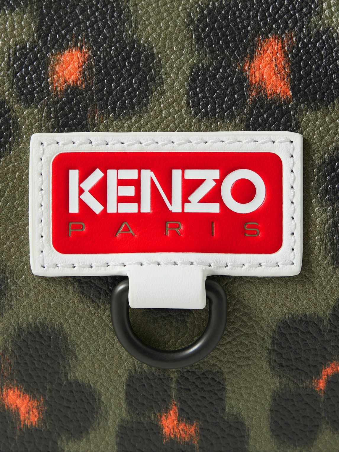 KENZO Discover FloralPrint Faux Leather Messenger Bag Kenzo