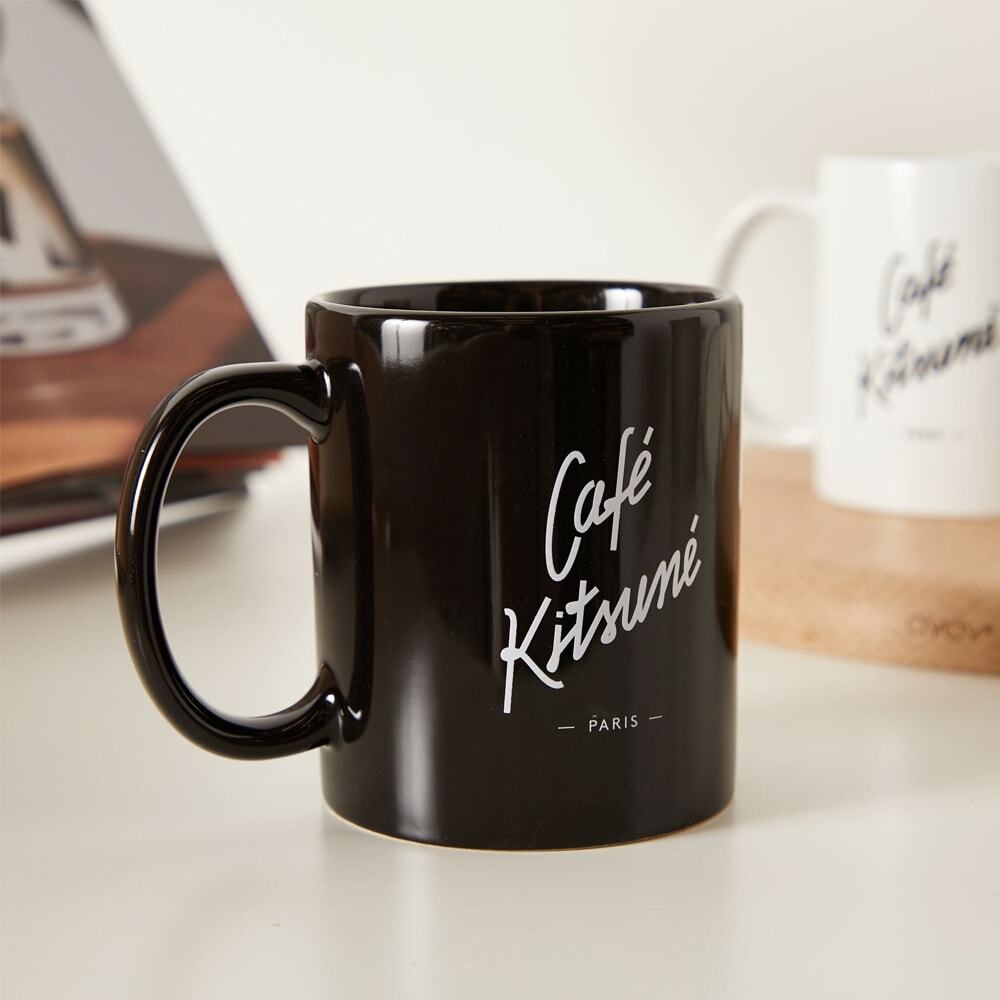 Maison Kitsuné Women's Cafe Kitsuné Mug in Black Maison Kitsune