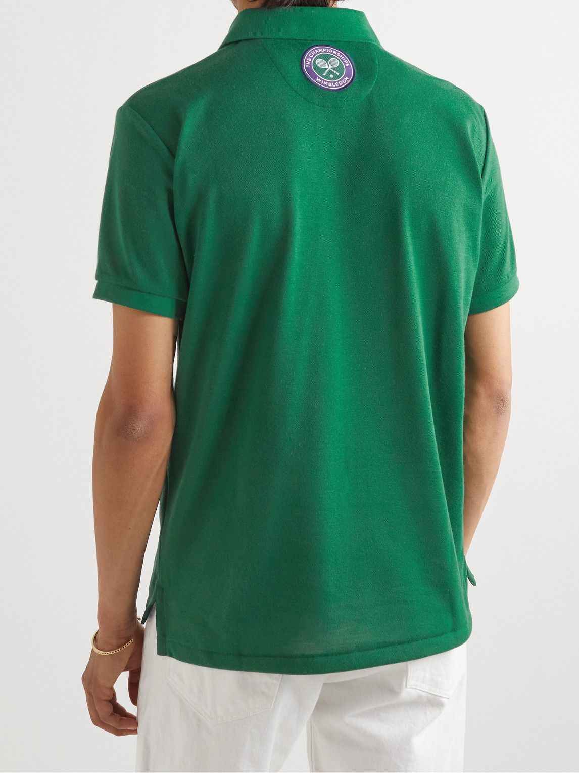 Polo Ralph Lauren - Wimbledon Logo-Embroidered Recycled Piqué Polo Shirt - Green