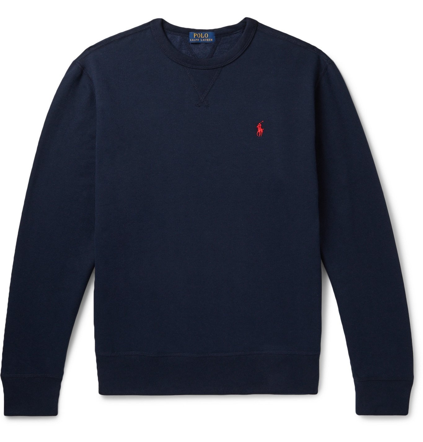 Polo Ralph Lauren - Fleece-Back Cotton-Blend Jersey Sweatshirt - Blue Polo  Ralph Lauren