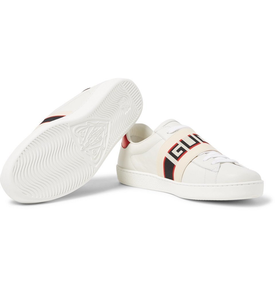 Gucci - Logo-Print Leather Sneakers - Men - White Gucci