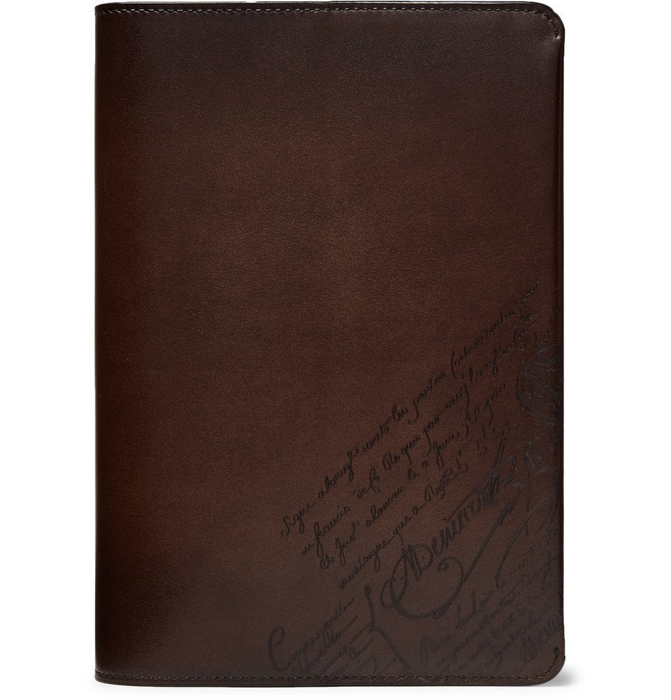 Berluti - Scritto Leather Notebook Cover - Brown Berluti