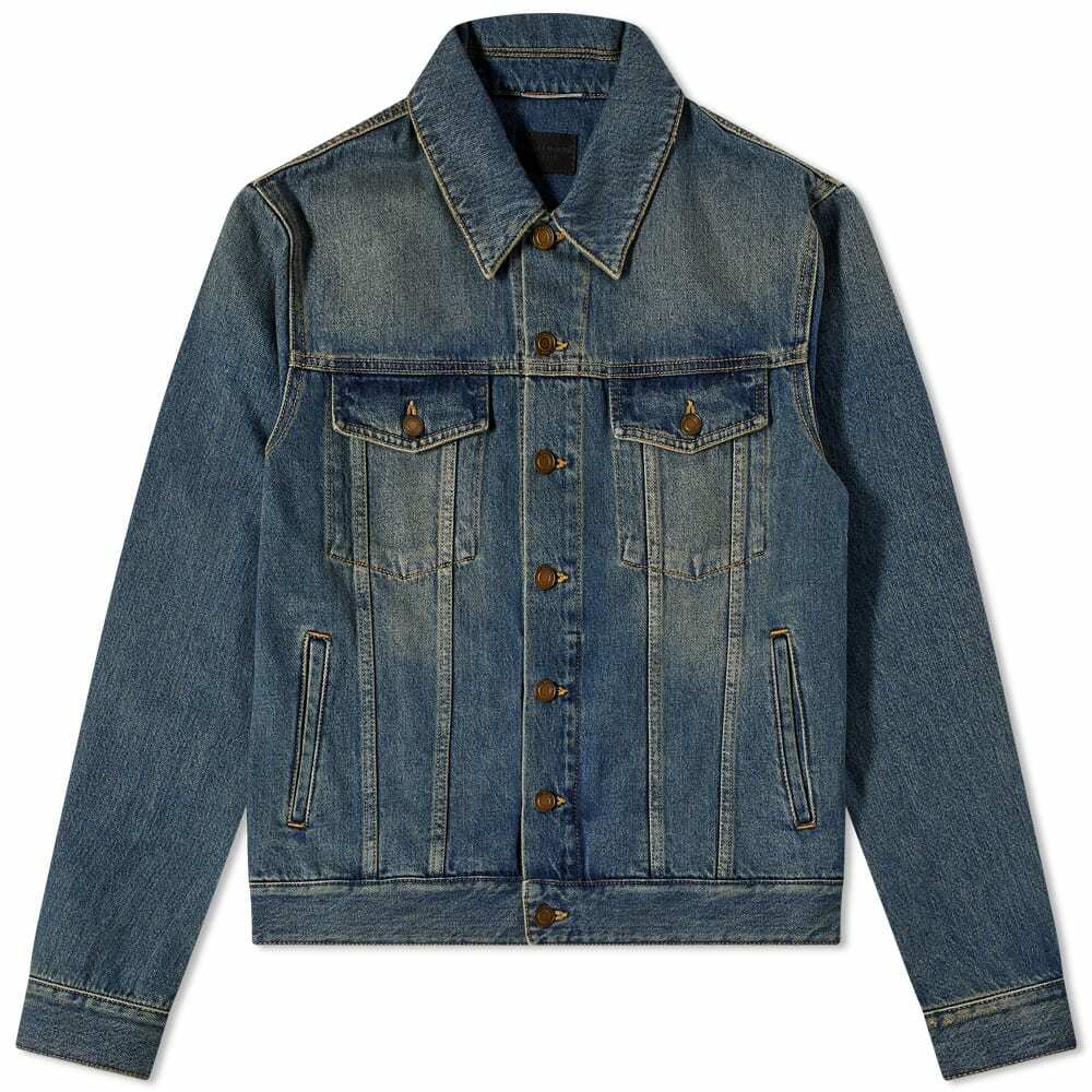 Saint Laurent Men's Classic Denim Jacket in Deep Vintage Blue Saint Laurent