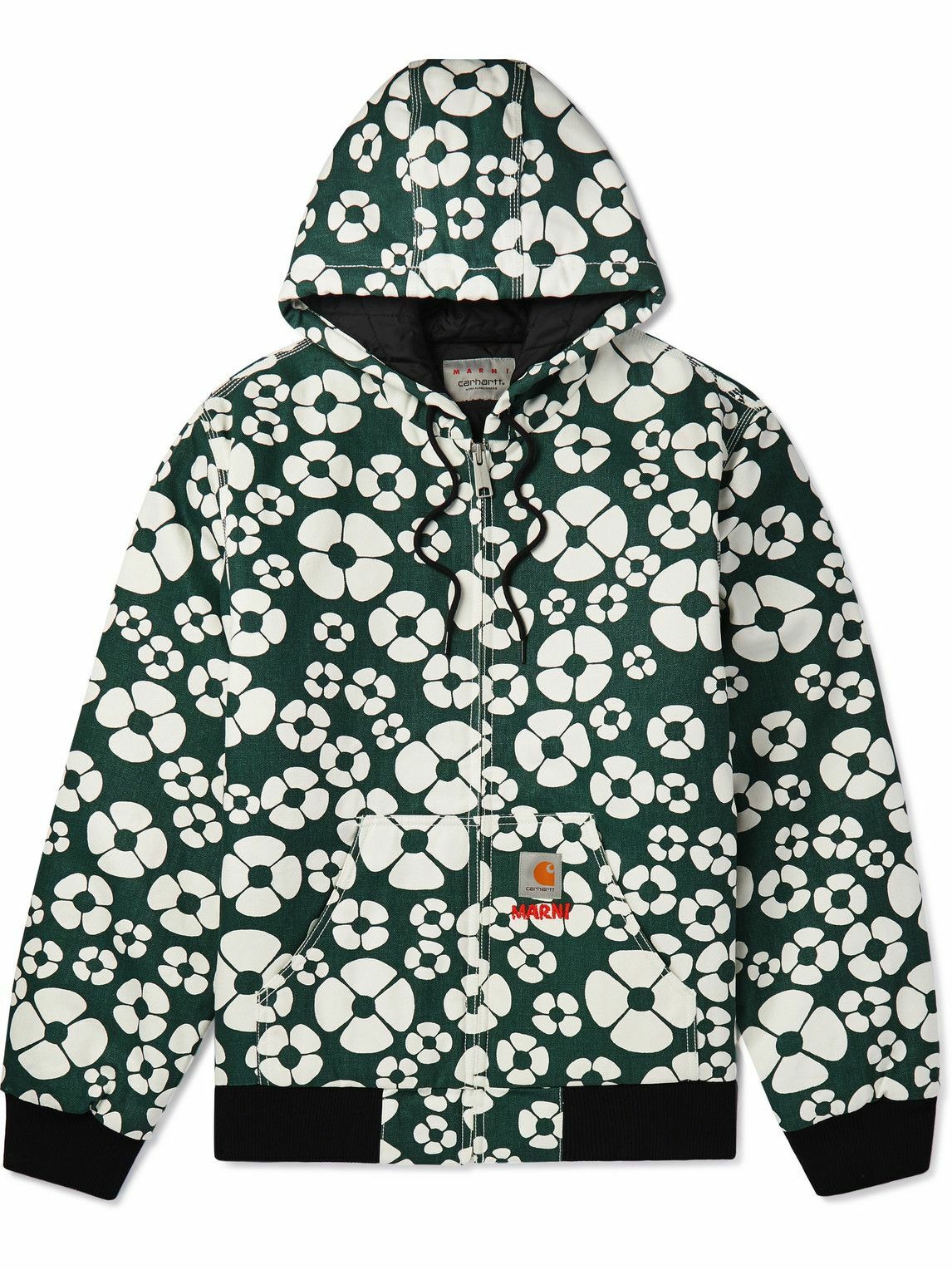 Marni - Carhartt WIP Padded Floral-Print Cotton-Canvas Hooded