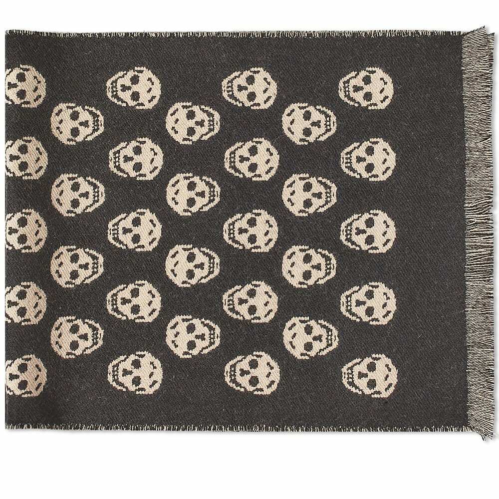 Alexander Mcqueen Men S Skulls Reversible Scarf In Black Pink Alexander Mcqueen