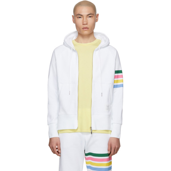 thom browne white hoodie