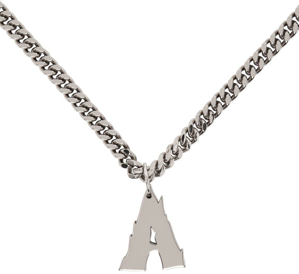 1017 ALYX 9SM Silver Graphic Single Necklace