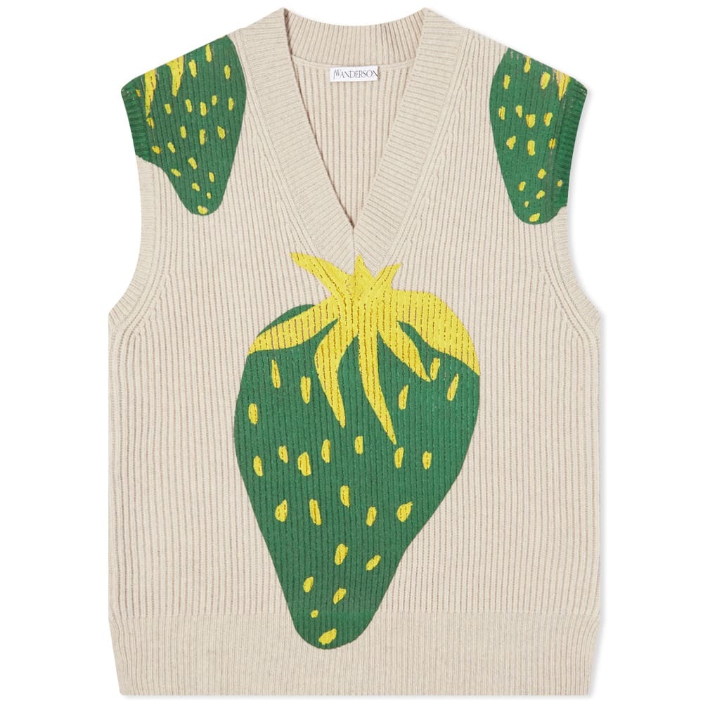 JW Anderson Strawberry V-Neck Knitted Vest JW Anderson