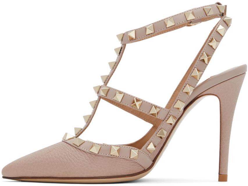 valentino pink rockstud heels