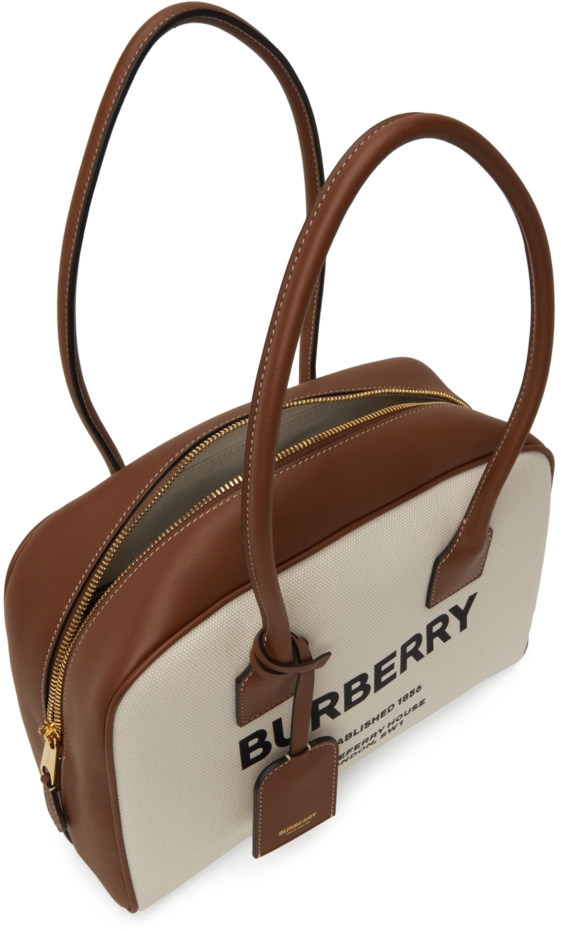 Burberry Brown Medium Half Cube Bag Burberry