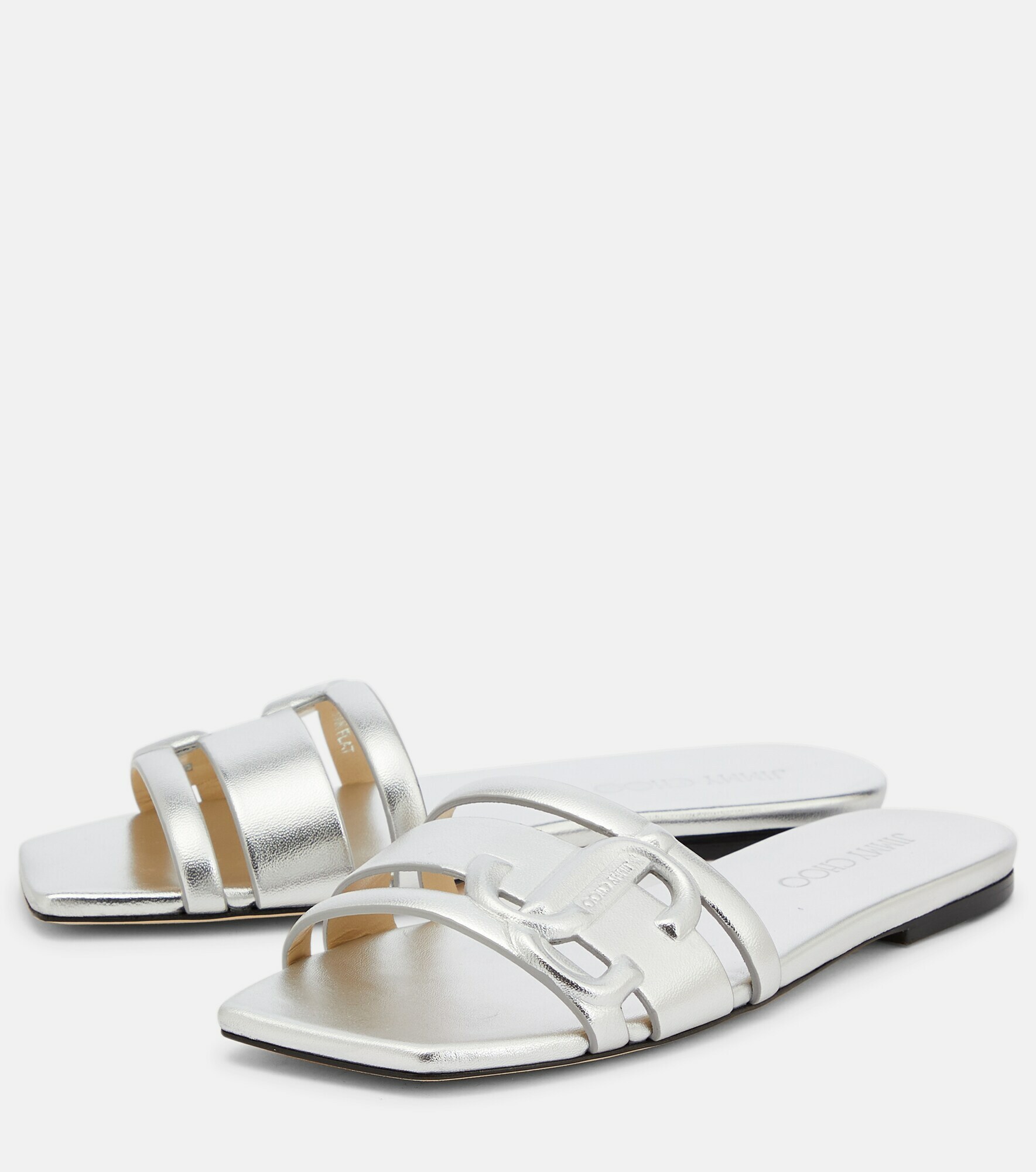 Jimmy Choo - Laran flat metallic leather sandals Jimmy Choo