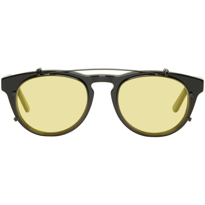 Han Kjobenhavn Black And Yellow Timeless Clip On Sunglasses Han Kjobenhavn