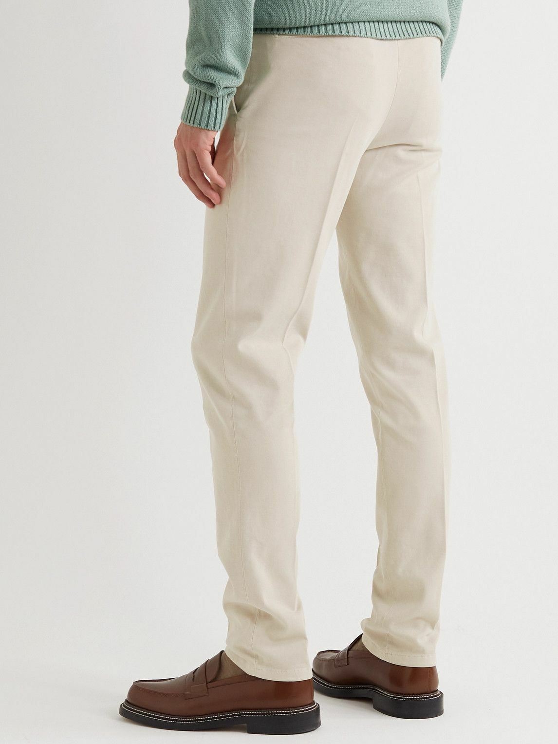 Boglioli - Slim-Fit Cotton-Blend Twill Trousers - Neutrals Boglioli