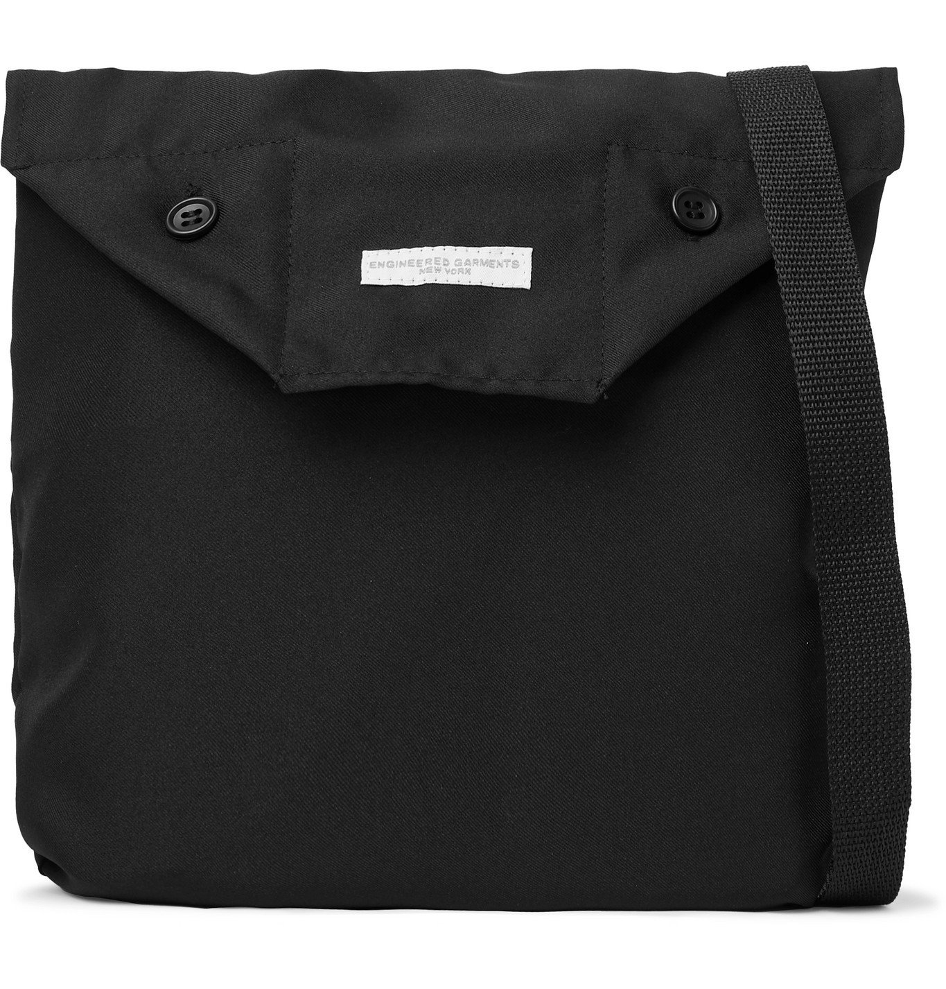 Engineered Garments LogoAppliquéd Twill Messenger Bag Black