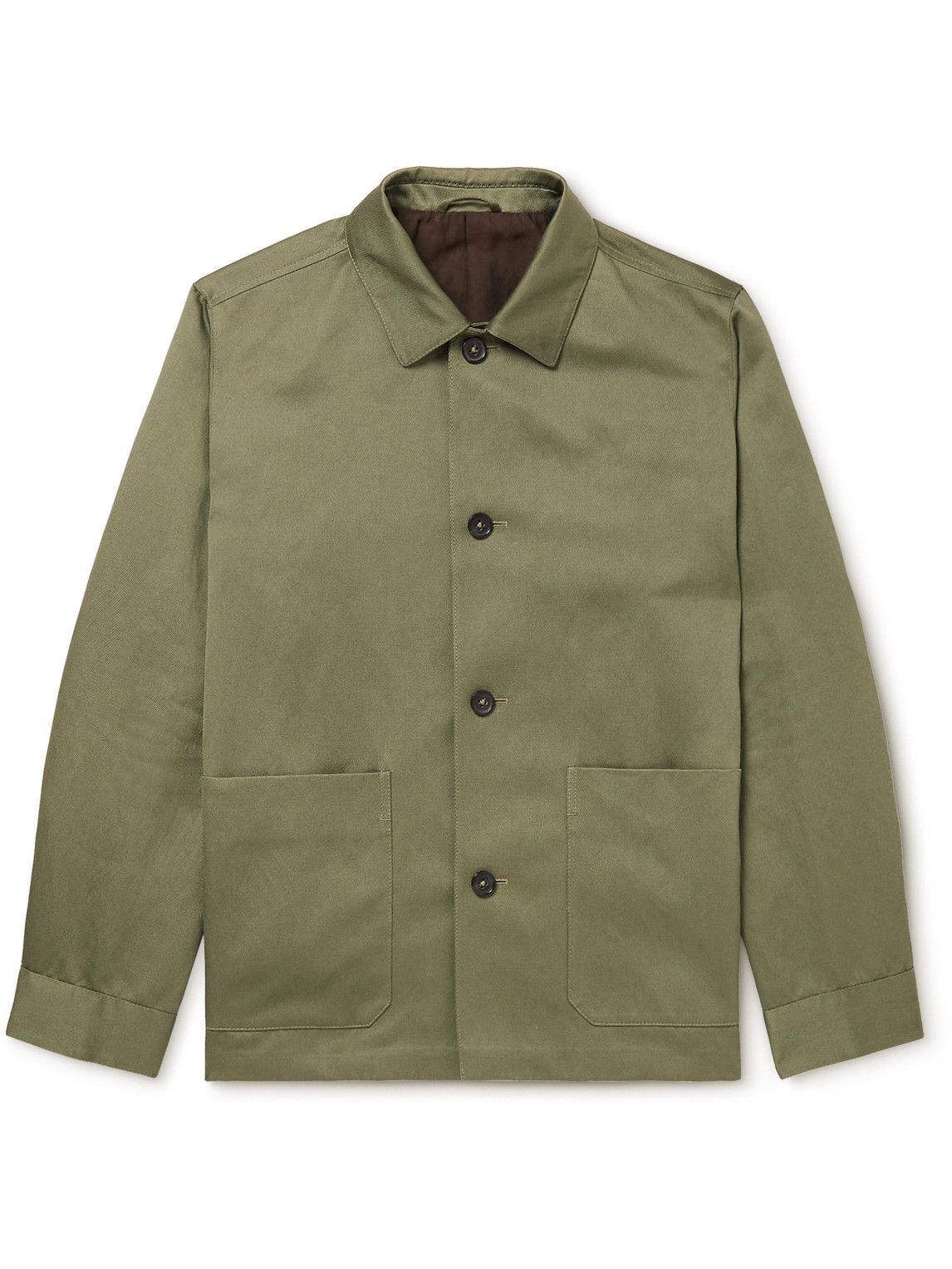 Zegna - Cotton and Hemp-Blend Gabardine Chore Jacket - Green Zegna