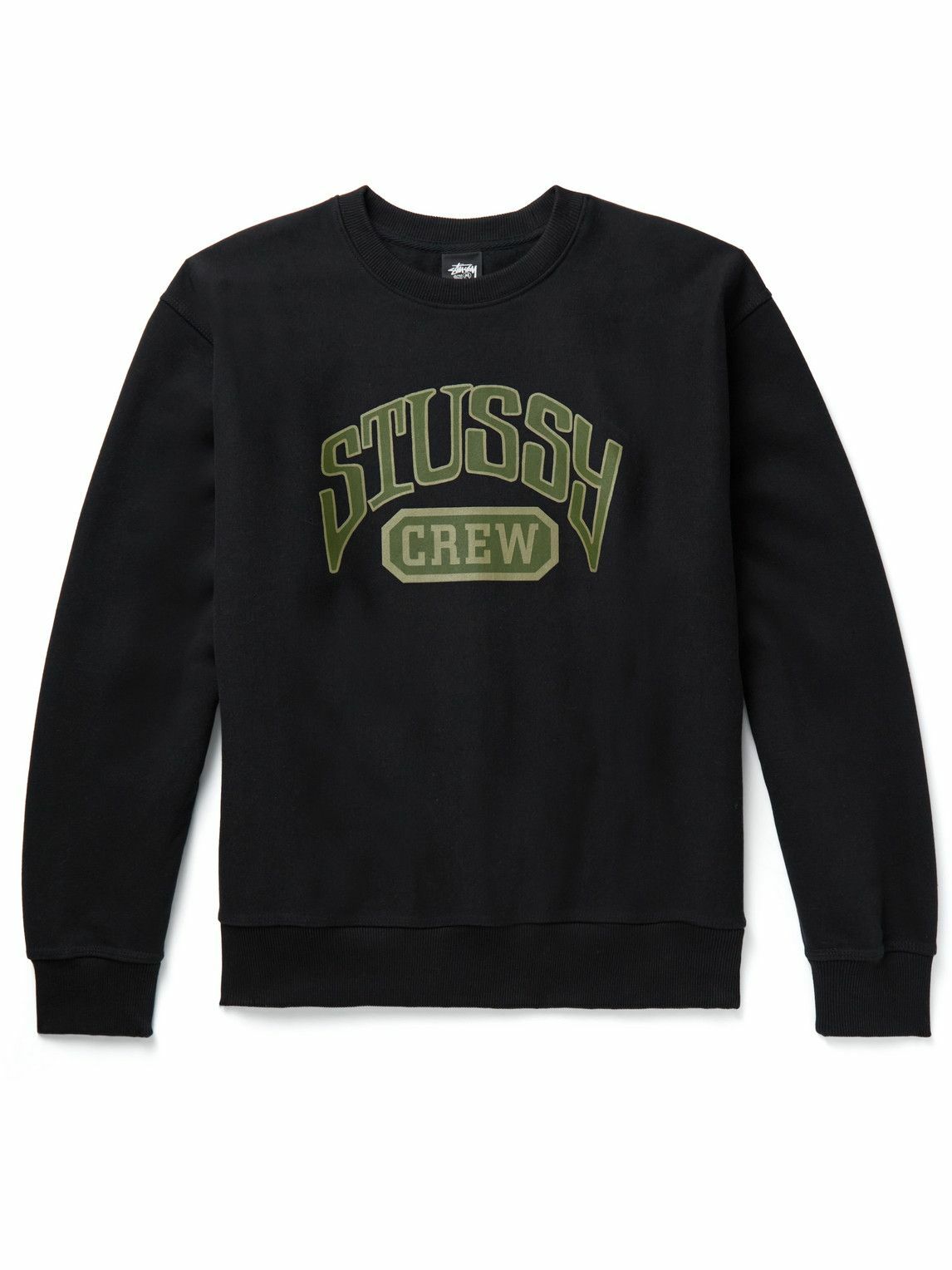 Stussy Grey 2 Flowers Crew Sweatshirt Stussy
