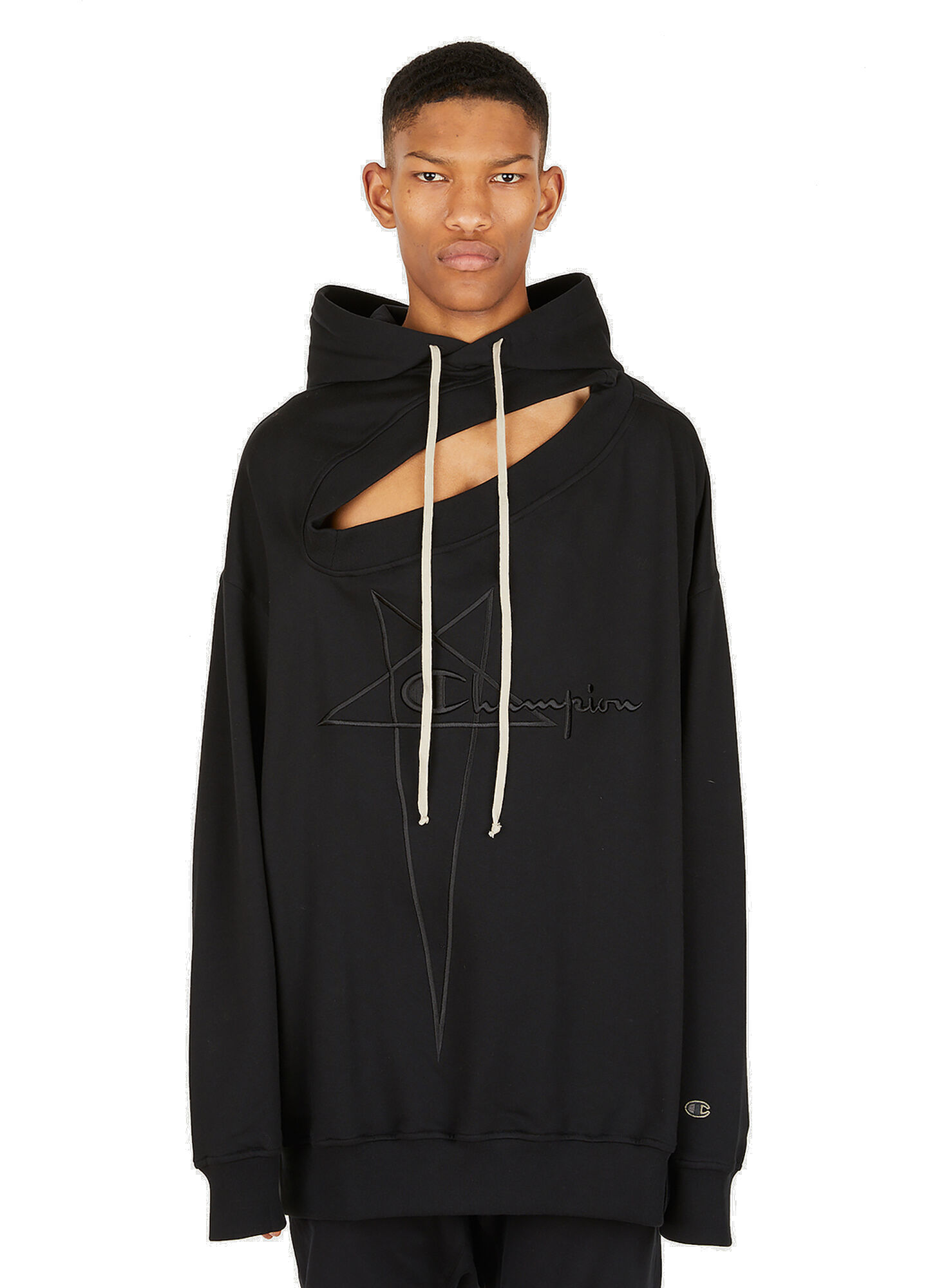 Tommy Hooded Sweatshirt in Black Rick Owens