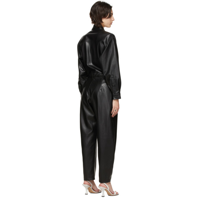 agolde vegan leather 80's jumpsuit