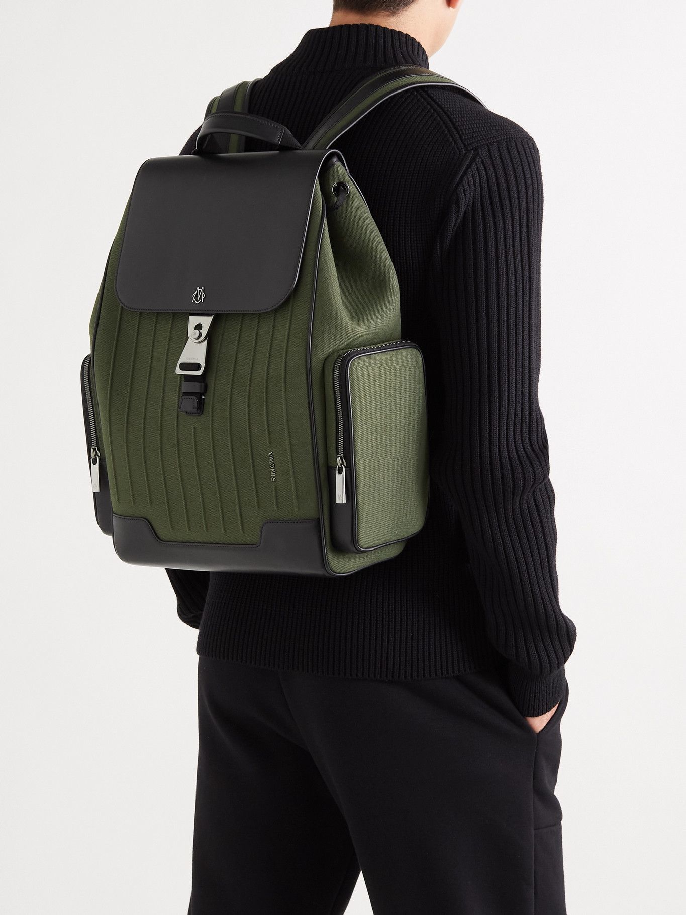 RIMOWA - Leather and Canvas Backpack RIMOWA