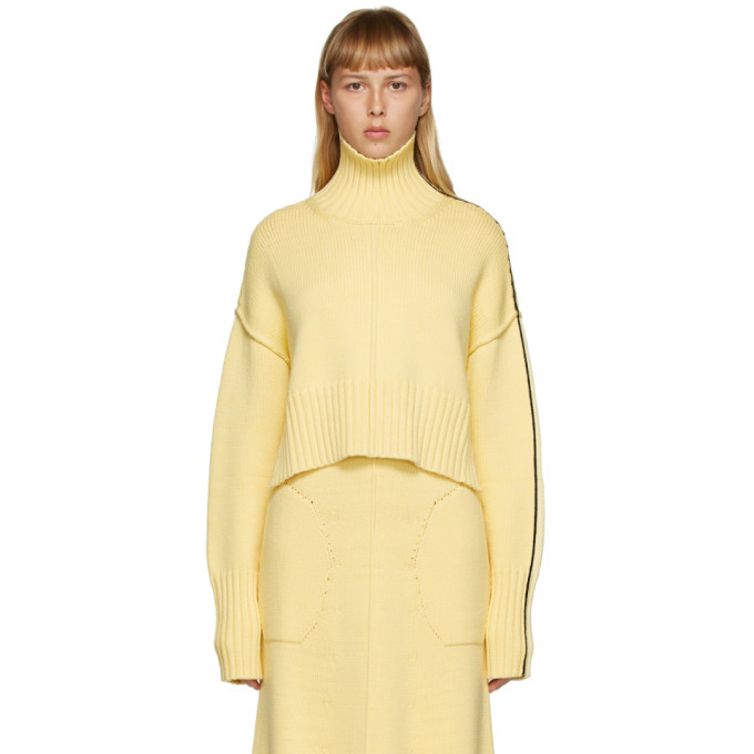 Peter Do SSENSE Exclusive Yellow Cropped Tattoo Turtleneck Peter Do