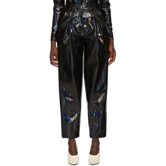 balmain vinyl pants