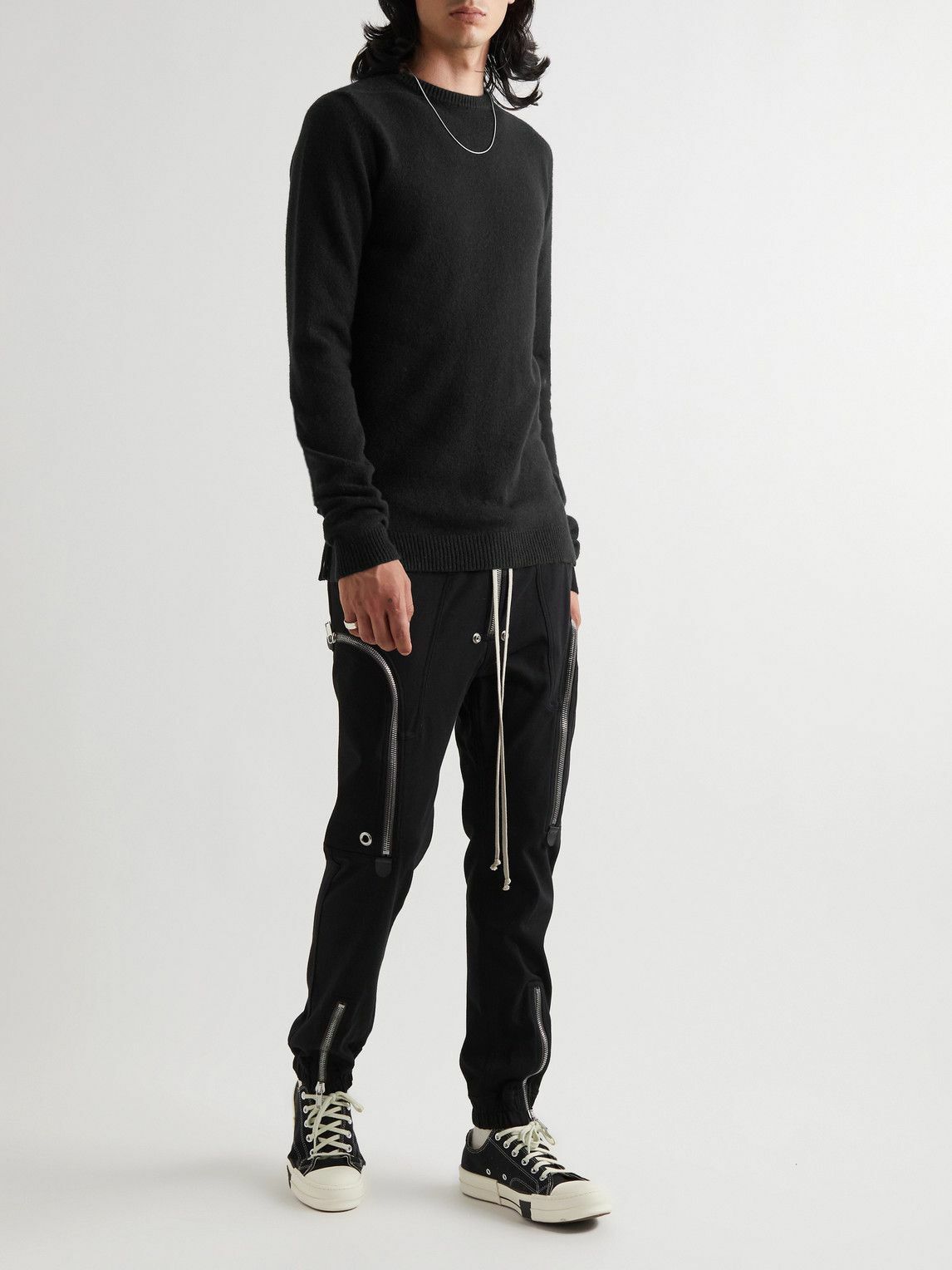 Rick Owens - Recycled Cashmere and Wool-Blend Sweater - Black