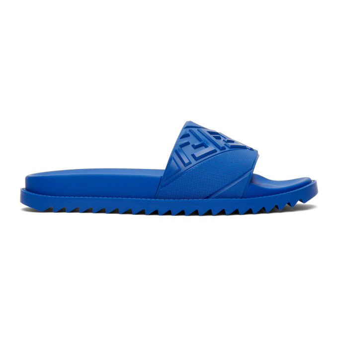 fendi slides blue