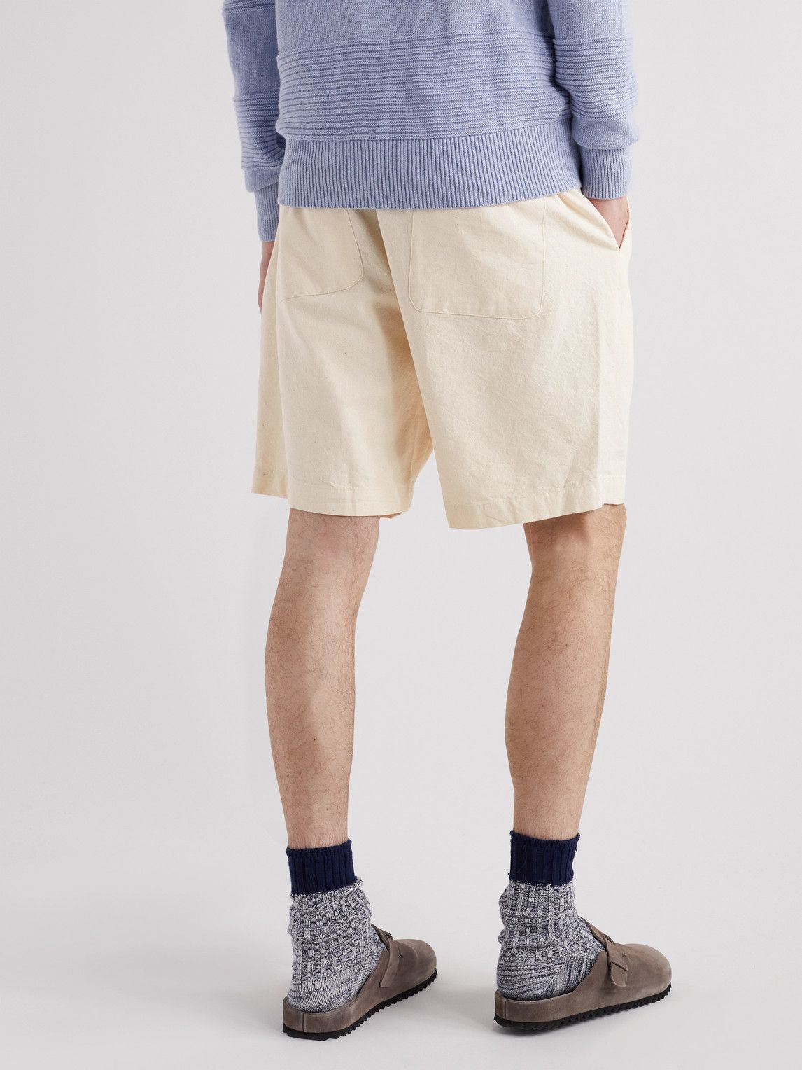 Oliver Spencer - Straight-Leg Cotton-Canvas Shorts - Neutrals