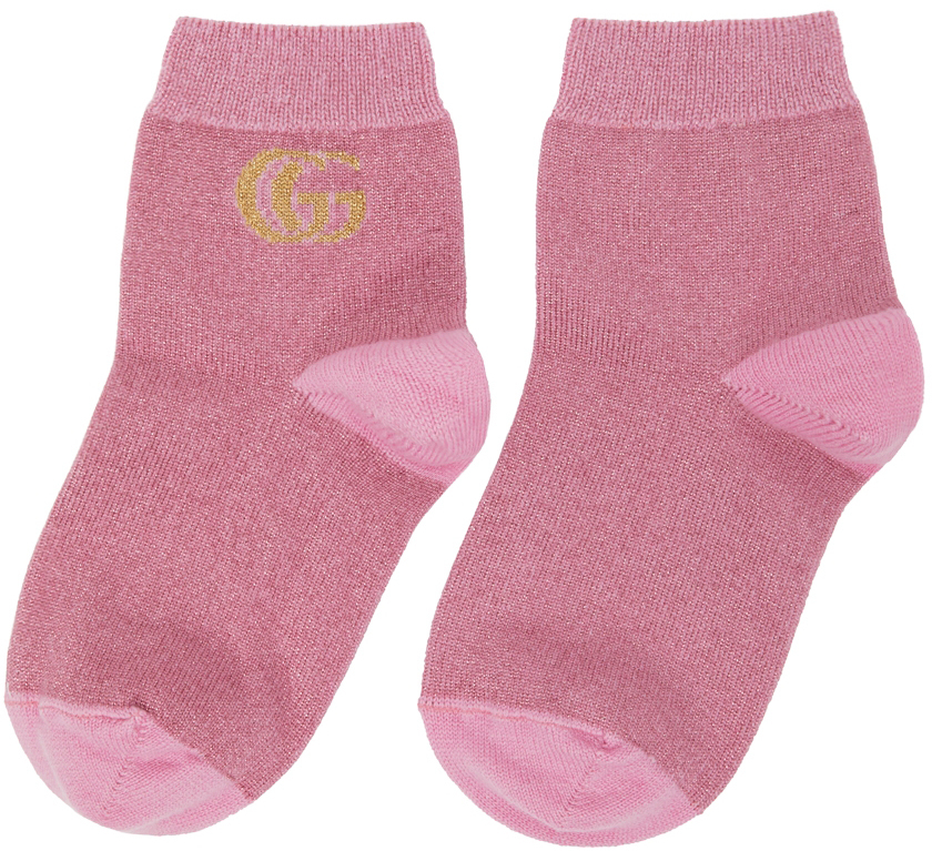 Gucci Pink Metallic Monlux Socks Gucci