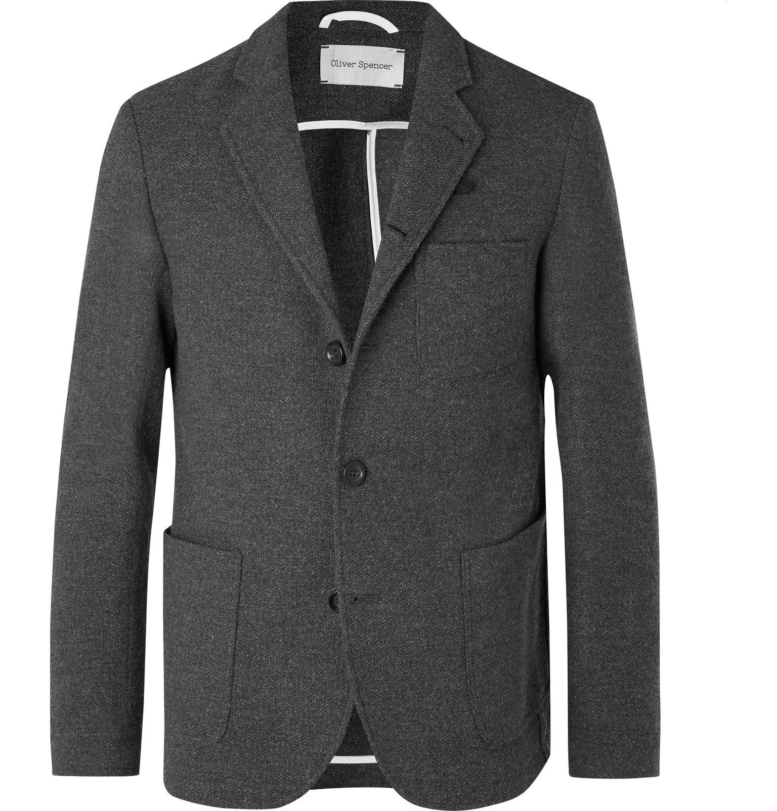 Photo: Oliver Spencer - Grey Solms Wool and Cotton-Blend Blazer - Gray