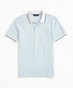 Brooks Brothers Men's Slim Fit Stretch Striped-Trim Polo Shirt | Chambray